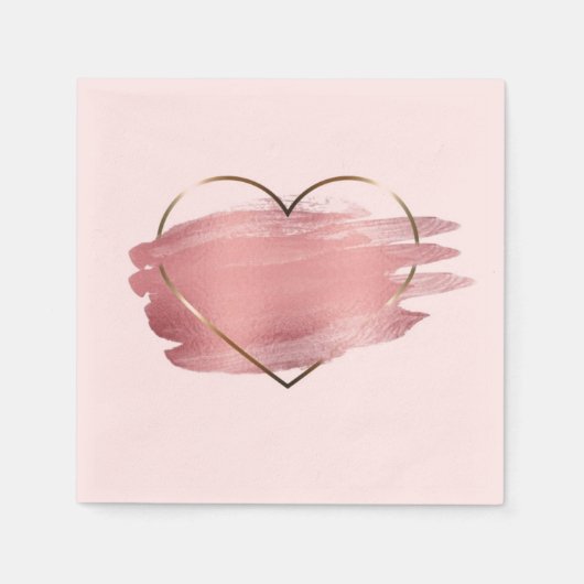 Serviette En Papier Valentine's Day Pink Gold Parties scintillant papi (Devant)