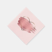 Serviette En Papier Valentine's Day Pink Gold Parties scintillant papi (Coin)
