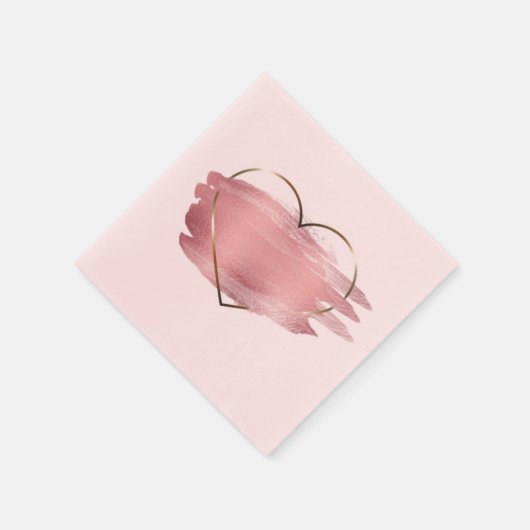 Serviette En Papier Valentine's Day Pink Gold Parties scintillant papi (Coin)