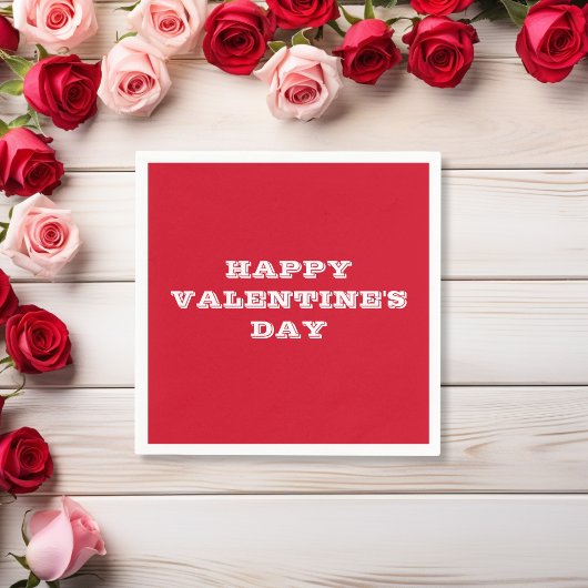 Serviette En Papier Valentine's Day Script Cool moderne papier rouge