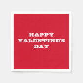 Serviette En Papier Valentine's Day Script Cool moderne papier rouge (Devant)