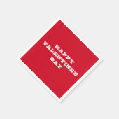 Serviette En Papier Valentine's Day Script Cool moderne papier rouge (Coin)