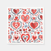 Serviette En Papier Valentines Folk Cocktail Napkin (Devant)