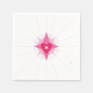 Serviette En Papier Valentines mariage illustration de coeur papier se