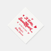Serviette En Papier Valentines petit amour Baby shower neutre (Coin)