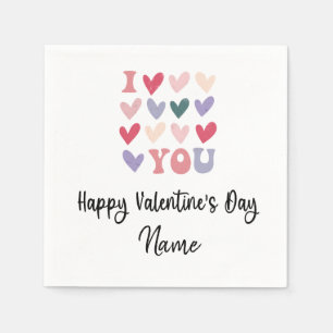 Serviette En Papier Valentine's to golfer avec amour vous