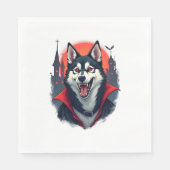 Serviette En Papier Vampire Husky Bite (Devant)