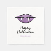 Serviette En Papier Vampire Lèvres Goth Happy Halloween Papier Napkins (Devant)