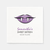 Serviette En Papier Vampire Lèvres Goth Sweet sixteen papier serviette (Devant)