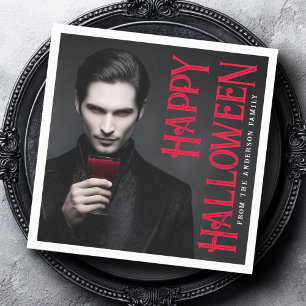 Serviette En Papier Vampire séduisant buvant du sang à une fête d'Hall