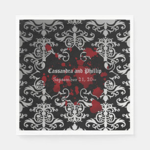 Serviette En Papier Vampire thème mariage élégant Goth
