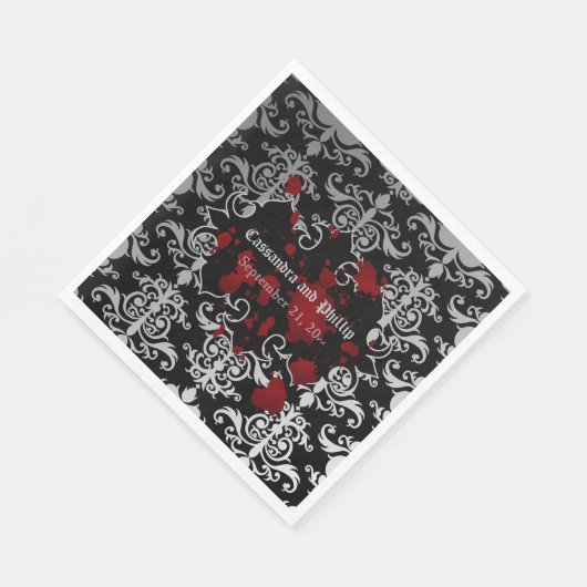 Serviette En Papier Vampire thème mariage élégant Goth (Coin)
