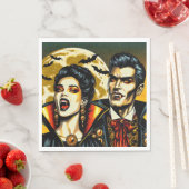 Serviette En Papier Vampires et Bats Halloween Party (En situation)
