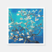 Van Gogh Almond Blossoms brillant Turquoise
