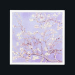 Serviette En Papier Van Gogh Almond Blossoms Lavande<br><div class="desc">Fleurs d'amandes par Vincent Van Gogh modification de couleur copyright 2sweet4wordsDesigns/ PureVintage Love Obtenez la beauté de Van Gogh's bien-aimé Almond Blossom dans les couleurs qui correspondent à votre maison. vincent van gogh,  van gogh,  fleurs d'amandes,  fleurs,  floral,  jolie,  belle,  belle, </div>
