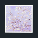 Serviette En Papier Van Gogh Almond Blossoms Lavande<br><div class="desc">Fleurs d'amandes par Vincent Van Gogh modification de couleur copyright 2sweet4wordsDesigns/ PureVintage Love Obtenez la beauté de Van Gogh's bien-aimé Almond Blossom dans les couleurs qui correspondent à votre maison. vincent van gogh,  van gogh,  fleurs d'amandes,  fleurs,  floral,  jolie,  belle,  belle, </div>