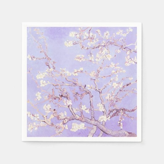 Serviette En Papier Van Gogh Almond Blossoms Lavande (Devant)