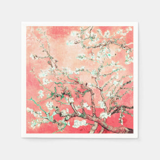 Serviette En Papier Van Gogh Almond Blossoms Peach