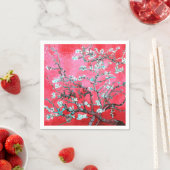 Serviette En Papier Van Gogh Almond Blossoms Rouge bleu (En situation)