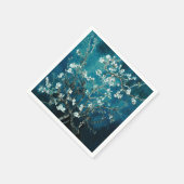 Serviette En Papier Van Gogh Almond Blossoms : Turquoise foncé (Coin)
