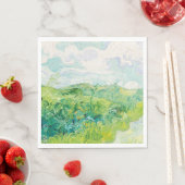 Serviette En Papier Van Gogh. Green Blé Fields Auvers. Impressionnisme (En situation)