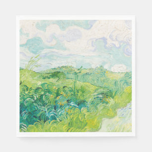 Serviette En Papier Van Gogh. Green Blé Fields Auvers. Impressionnisme