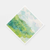 Serviette En Papier Van Gogh. Green Blé Fields Auvers. Impressionnisme (Coin)