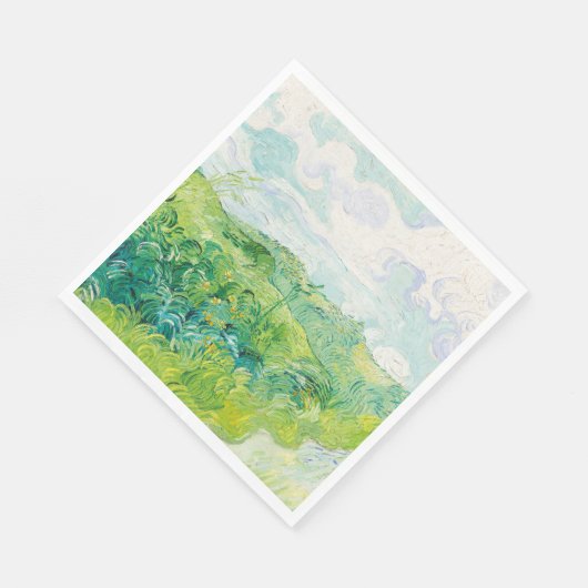 Serviette En Papier Van Gogh. Green Blé Fields Auvers. Impressionnisme (Coin)