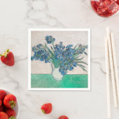 Serviette En Papier Van Gogh Iris Vase Peinture Impressionnisme (En situation)