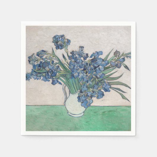 Serviette En Papier Van Gogh Iris Vase Peinture Impressionnisme (Devant)
