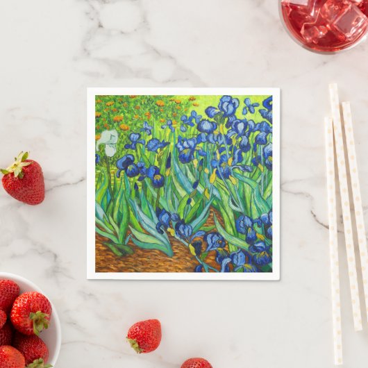 Serviette En Papier Van Gogh Irises (En situation)
