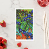 Serviette En Papier Van Gogh - Irises, célèbre peinture, (En situation)