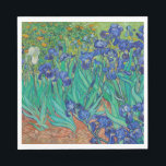 Serviette En Papier Van Gogh Irises. Impressionnisme vintage floral bl<br><div class="desc">La serviette Van Gogh "Irises". L'art de l'impressionnisme floral bleu.</div>