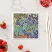 Serviette En Papier Van Gogh Irises Peinture impressionniste (En situation)