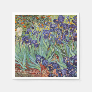Serviette En Papier Van Gogh Irises Peinture impressionniste