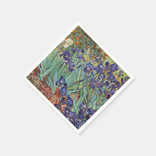 Serviette En Papier Van Gogh Irises Peinture impressionniste (Coin)