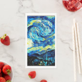 Serviette En Papier Van Gogh - Nuit étoilée (En situation)