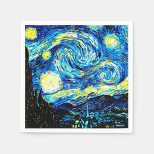 Serviette En Papier Van Gogh - Nuit étoilée