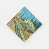 Serviette En Papier Van Gogh - Orchard Bordé par Cyprès (Coin)