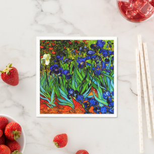 Serviette En Papier Van Gogh peinture, Irises,