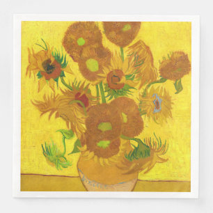 Serviette En Papier Van Gogh Quinze Tournesols Dans Un Vase Art