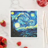 Serviette En Papier Van Gogh - Starry Night, célèbre peinture (En situation)