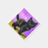 Serviette En Papier Van Gogh Style Cat (Coin)