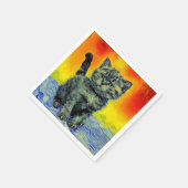 Serviette En Papier Van Gogh Style Chat Sunset Beach (Coin)