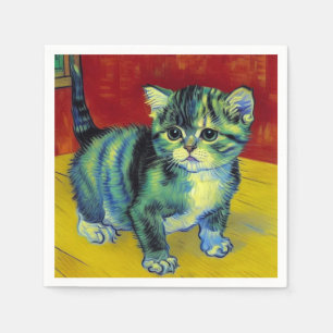 Serviette En Papier Van Gogh Tabby Cat