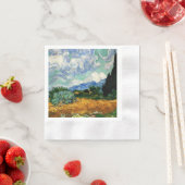Serviette En Papier Van Gogh - Wheatfield avec Cypress Tree (En situation)