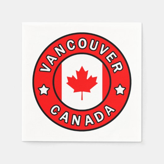 Serviette En Papier Vancouver Canada (Devant)