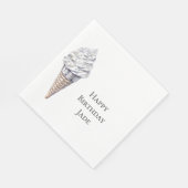 Serviette En Papier Vanilla Argent Confetti Ice Cream Cone Anniversair (Coin)
