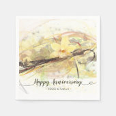 Serviette En Papier Vanilla Orchid Flower Abstract Art Calligraphy (Devant)
