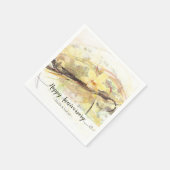 Serviette En Papier Vanilla Orchid Flower Abstract Art Calligraphy (Coin)